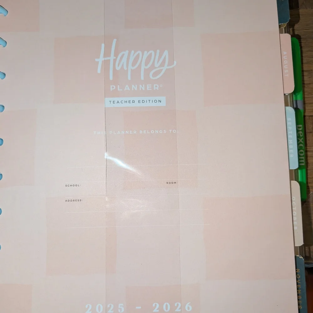 ♥️New Happy Planner Trendy Teacher 12-Month Dated Planner July 2025-June 2026